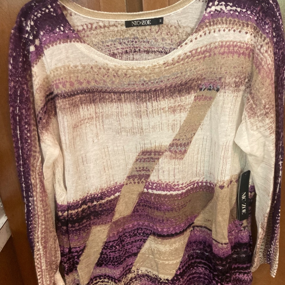 Nic+Zoe Hand Printed Top